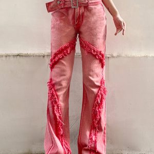 Y2K Flared Jeans: Trendy Vintage-Inspired Denim for Ultimate Y2K Aesthetic Style