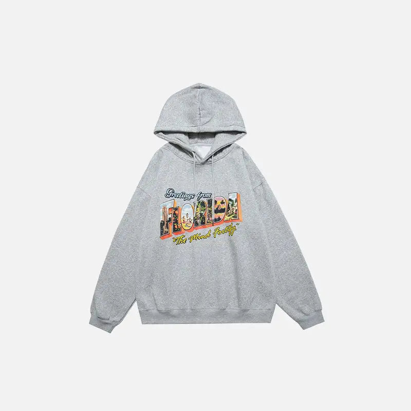 Y2K Fleece Letter Print Hoodie - Trendy Comfy Style for Aesthetic Outfits