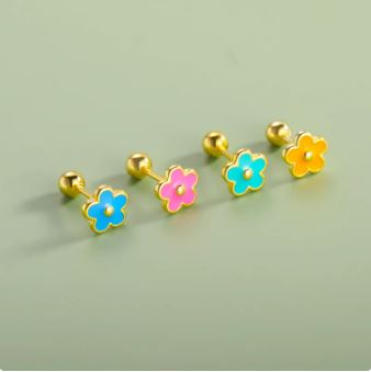 Y2K Flower Earrings Studs - Cute Coquette Aesthetic Jewelry for Trendy Outfits