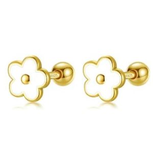 Y2K Flower Earrings Studs - Cute Coquette Aesthetic Jewelry for Trendy Outfits