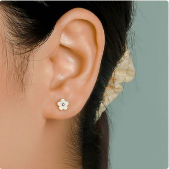 Y2K Flower Earrings Studs - Cute Coquette Aesthetic Jewelry for Trendy Outfits