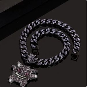 Y2K Gengar Necklace - Cute Aesthetic Jewelry for Coquette and Grunge Styles