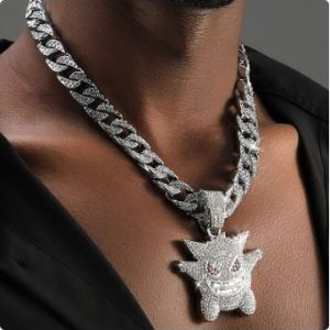 Y2K Gengar Necklace - Cute Aesthetic Jewelry for Coquette and Grunge Styles