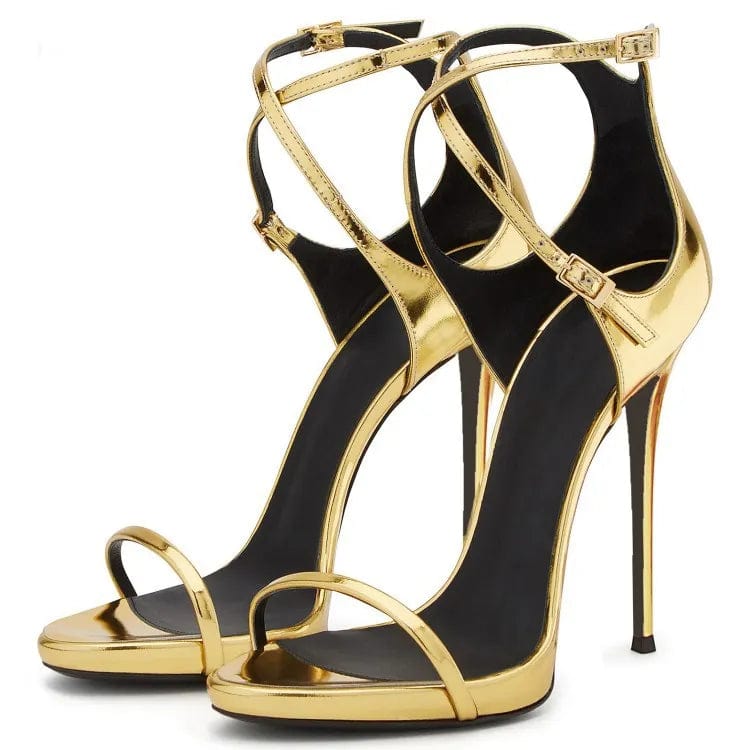 Y2K Gold High Heels: Glamorous Y2K Fashion Footwear for Chic Aesthetic Outfits