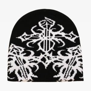 Y2K Goth Beanie: Trendy Grunge Style Accessory for Aesthetic Outfits