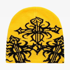 Y2K Goth Beanie: Trendy Grunge Style Accessory for Aesthetic Outfits