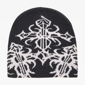 Y2K Goth Beanie: Trendy Grunge Style Accessory for Aesthetic Outfits