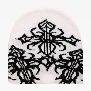 Y2K Goth Beanie: Trendy Grunge Style Accessory for Aesthetic Outfits