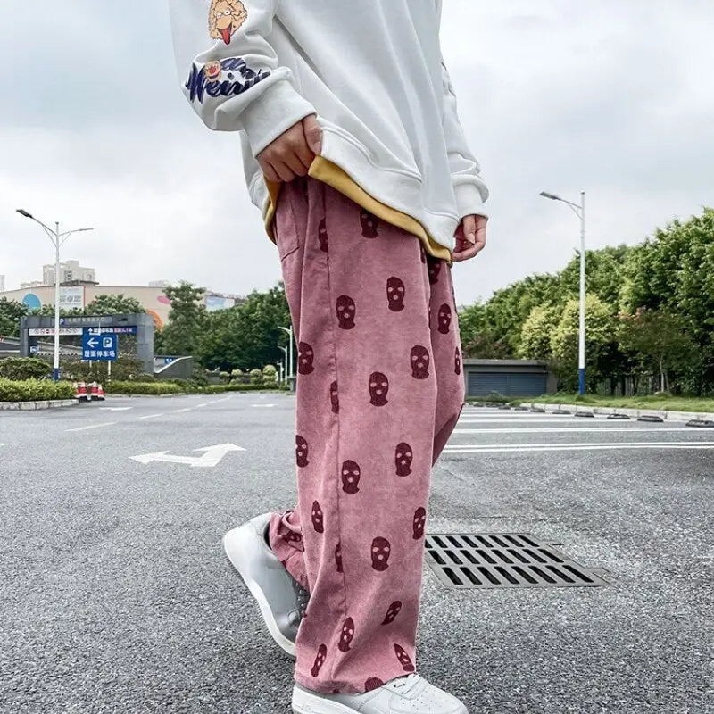 Y2K Graphic Cagoule Streetwear Pants for Trendy Aesthetic Outfits