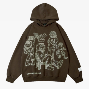 Y2K Graphic Hoodie: Trendy Y2K Aesthetic Pullover for Cozy, Stylish Outfits