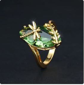 Y2K Green Ring: Vintage-Inspired Aesthetic Jewelry for Coquette and Grunge Styles