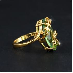 Y2K Green Ring: Vintage-Inspired Aesthetic Jewelry for Coquette and Grunge Styles