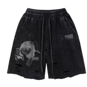 Y2K Grunge Aesthetic Gothic Shorts for Trendy Vintage Style and Comfy Everyday Wear