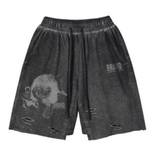 Y2K Grunge Aesthetic Gothic Shorts for Trendy Vintage Style and Comfy Everyday Wear