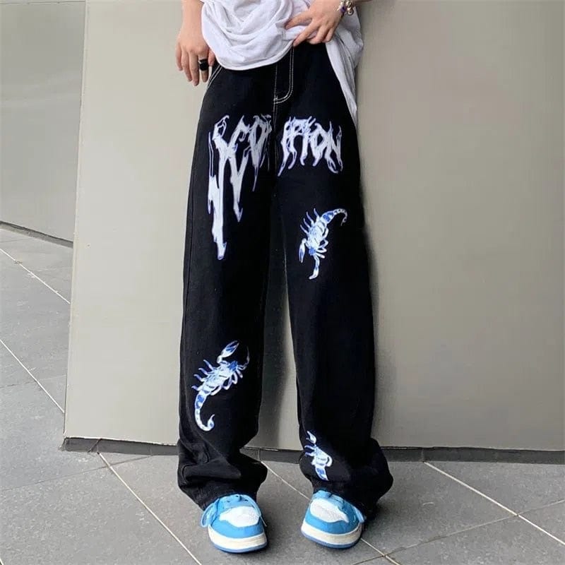 Y2K Grunge Aesthetic Pants - Vintage-Inspired Goth Style for Trendy Outfits