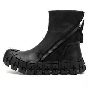 Y2K Grunge Black Boots for Edgy Aesthetic Outfits and Retro Fashion Styles