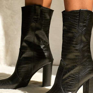 Y2K Grunge Black Boots for Edgy Aesthetic Outfits and Retro Fashion Styles