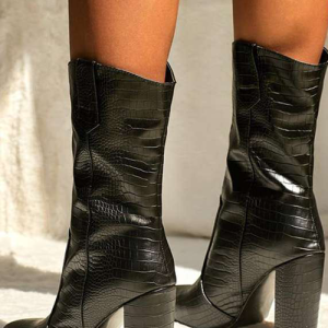 Y2K Grunge Black Boots for Edgy Aesthetic Outfits and Retro Fashion Styles