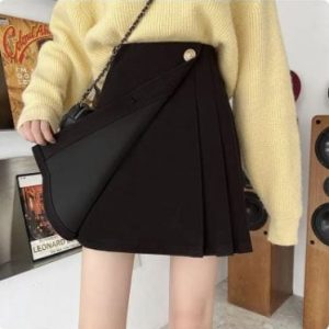 Y2K Grunge Black Mini Skirt - Trendy Aesthetic Skirt for Stylish Outfits