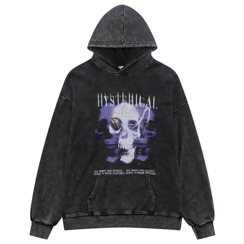 Y2K Grunge Demon Hoodie - Aesthetic Oversized Pullover for Edgy Y2K Fashion Lovers