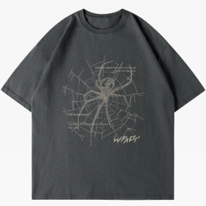 Y2K Grunge Spider T-Shirt: Cute Aesthetic Top for Coquette and Dark Academia Styles