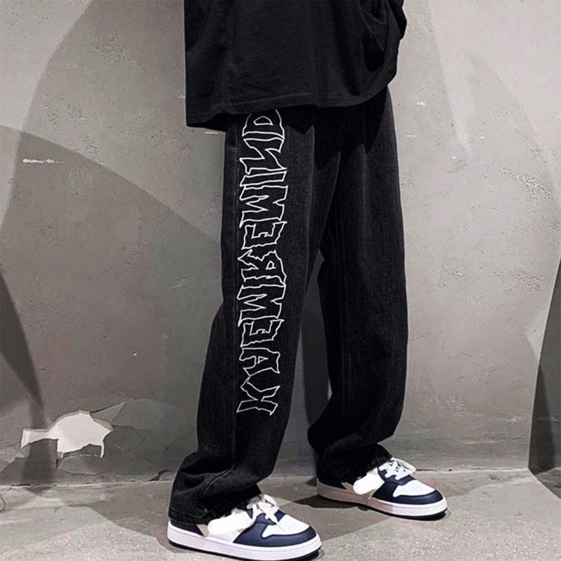 Y2K Grunge Style Baggy Jeans for Women - Vintage-Inspired Streetwear Fashion