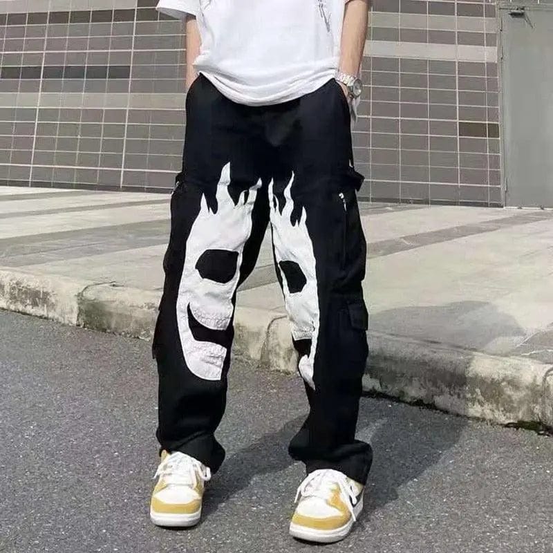 Y2K Grunge Style Cargo Pants for Women - Trendy Streetwear with Aesthetic Appeal