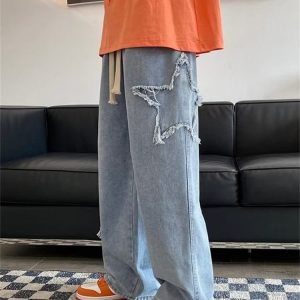 Y2K Grunge Style Skater Jeans for Trendy Aesthetic Outfits and Casual Looks