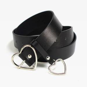 Y2K Heart Belt: Trendy Coquette Style Accessory for Aesthetic Outfits and Grunge Looks