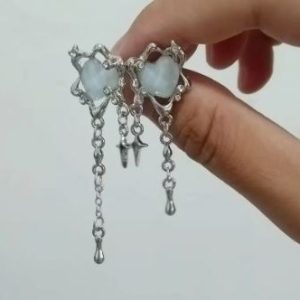 Y2K Heart Earrings: Cute Coquette Style Jewelry for Aesthetic Outfits and Y2K Fashion