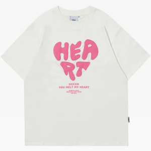 Y2K Heart T-Shirt: Cute Graphic Tee for Coquette Aesthetic and Grunge Style Lovers