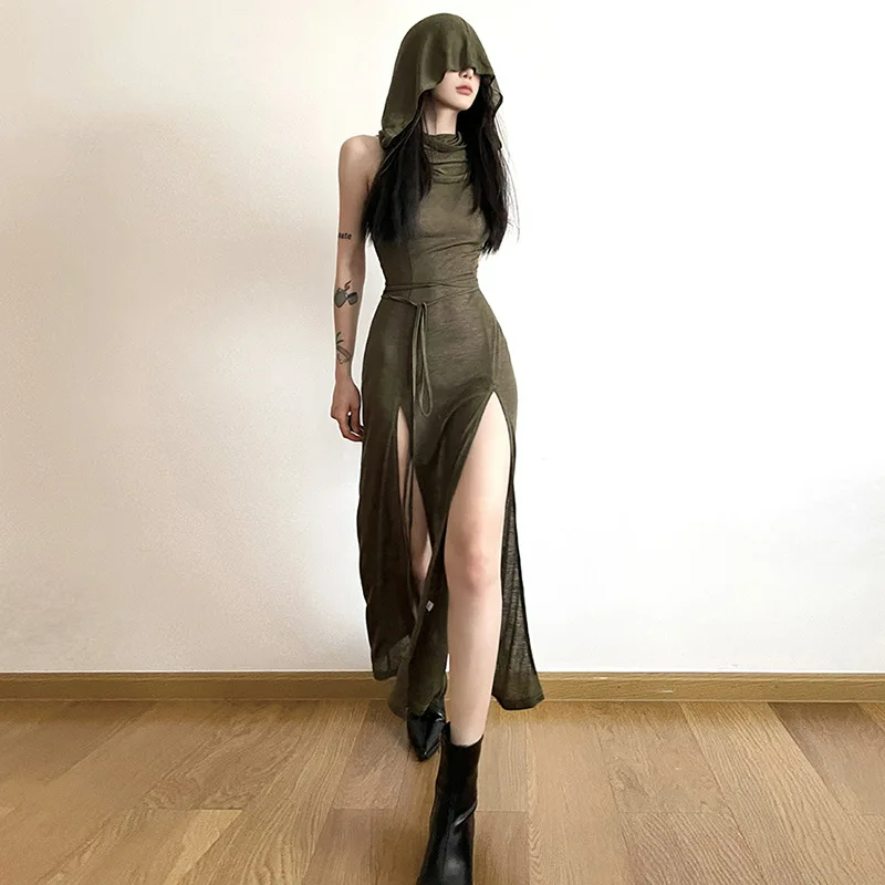 Y2K Hooded Dress: Trendy Coquette Aesthetic with Vintage Charm and Comfy Style