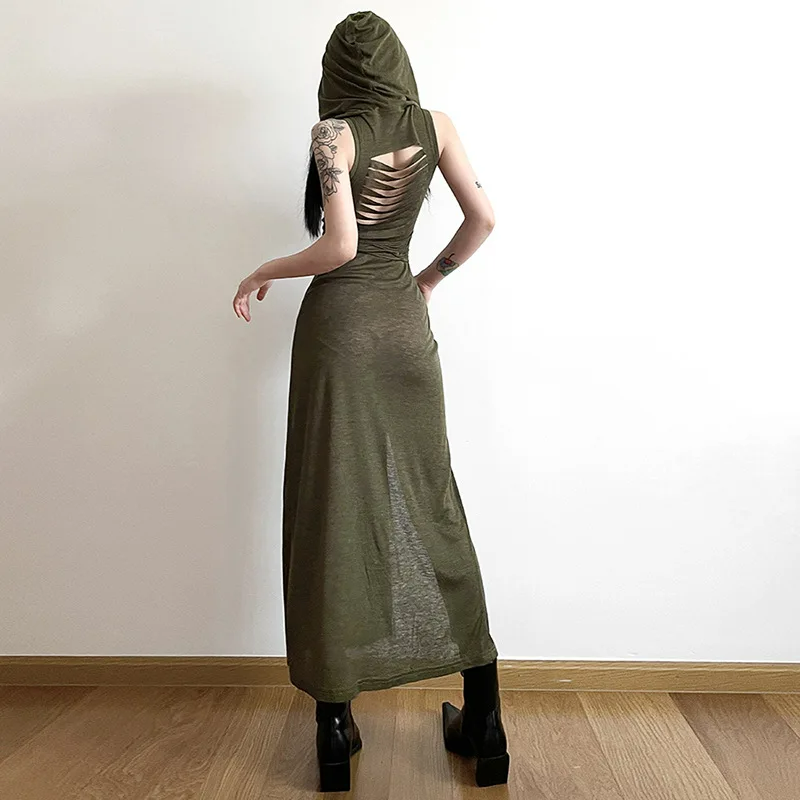 Y2K Hooded Dress: Trendy Coquette Aesthetic with Vintage Charm and Comfy Style