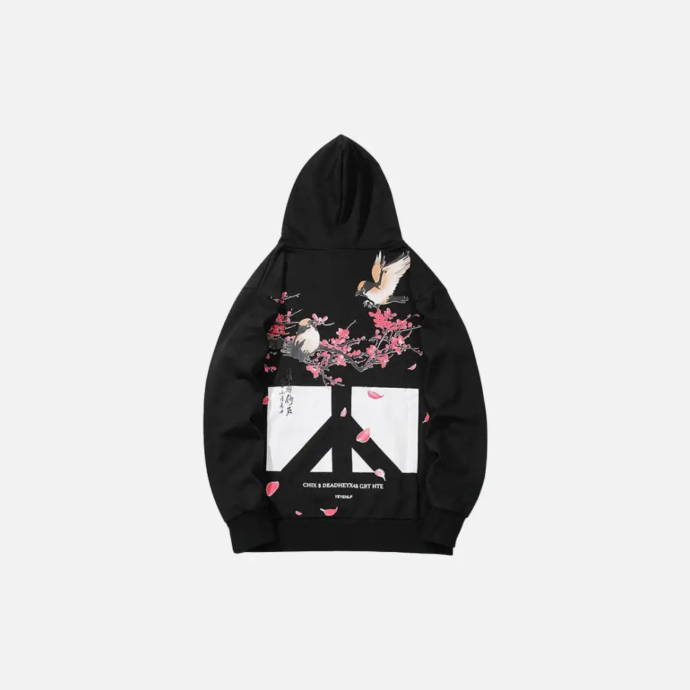 Y2K Kanji Graphic Hoodie - Comfy Streetwear for Coquette and Grunge Aesthetic Lovers