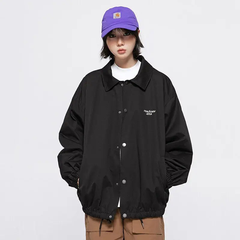 Y2K Korean Women's Windbreaker Jacket - Trendy Y2K Aesthetic Outerwear for Stylish Looks