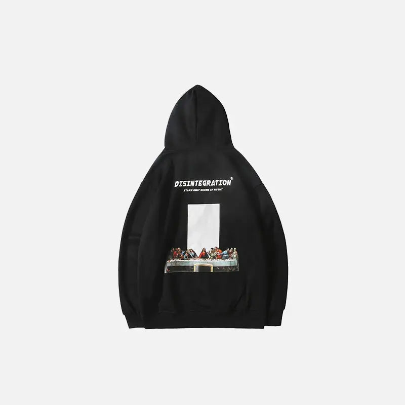 Y2K Last Meal Print Hoodie - Trendy Grunge Aesthetic Pullover for Unique Style