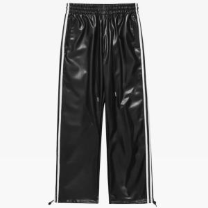 Y2K Leather Jogger Pants for Women - Trendy Grunge Style with Comfy Fit and Aesthetic Appeal