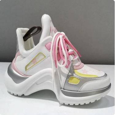 Y2K Leather Platform Sneakers for Trendy Grunge and Coquette Aesthetic Outfits