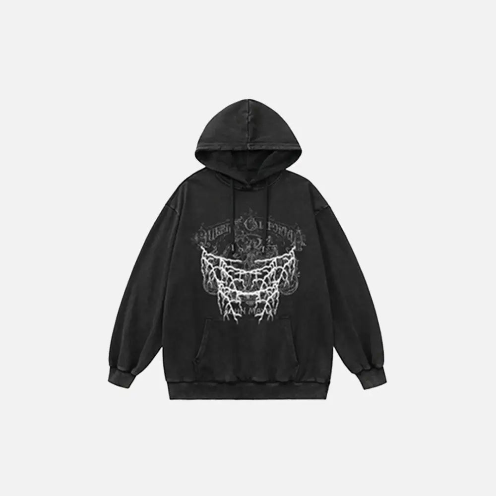 Y2K Lightning Statue Hoodie: Trendy Grunge Aesthetic for Stylish Outfits