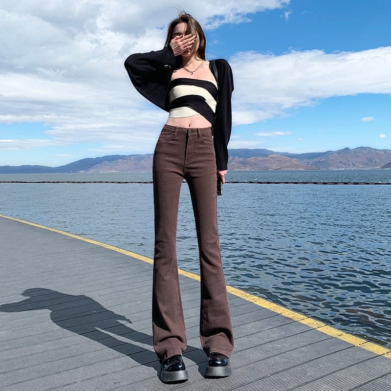 Y2K Low Rise Flare Jeans for Trendy Aesthetic Outfits and Vintage Vibes