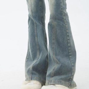 Y2K Low Rise Flare Jeans for Trendy Grunge Aesthetic Outfits and Vintage Vibes