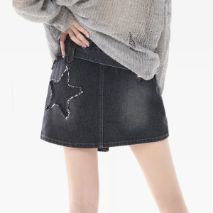 Y2K Mini Jean Skirt - Trendy Cargo Style for Aesthetic Outfits and Vintage Vibes