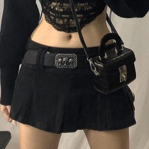 Y2K Mini Skirt: Trendy Cargo Skirt for Coquette Aesthetic and Grunge Style Outfits