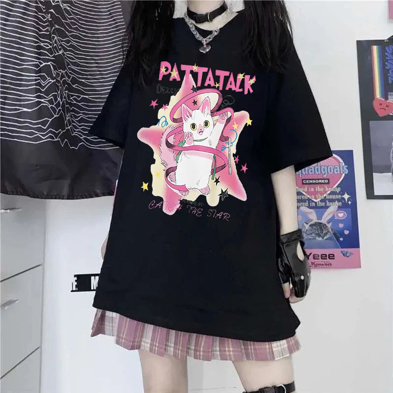 Y2K Oversized Graphic Shirt - Trendy Y2K Fashion for Aesthetic Outfits and Casual Wear