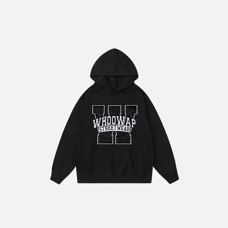 Y2K Oversized Hoodie with Letter Print - Trendy Grunge Aesthetic Top for Stylish Outfits