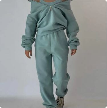 Y2K Oversized Zipper Tracksuit - Comfy Grunge Aesthetic Outfit for Effortless Style