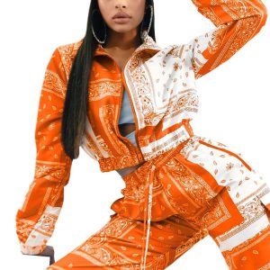 Y2K Paisley Tracksuit: Trendy Coquette Aesthetic Outfit for Stylish Women