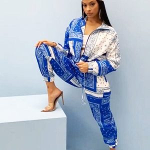 Y2K Paisley Tracksuit: Trendy Coquette Aesthetic Outfit for Stylish Women