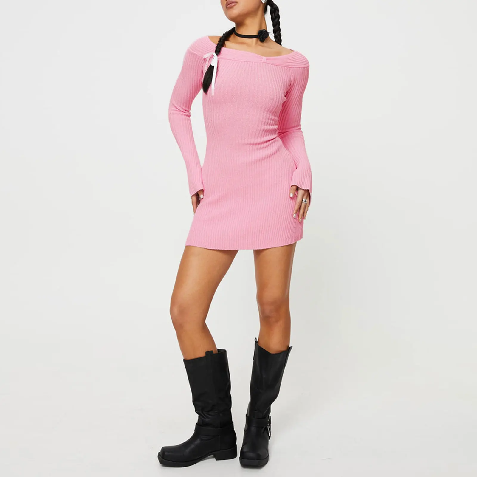 Y2K Pink Dress - Cute Coquette Aesthetic with Vintage Charm and Playful Style