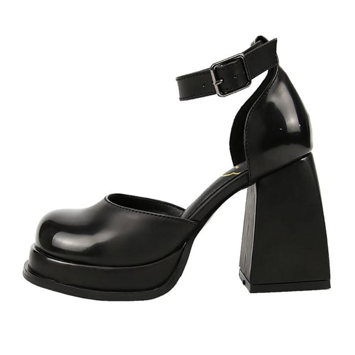 Y2K Platform Mary Jane Heels for a Chic Coquette Aesthetic Look